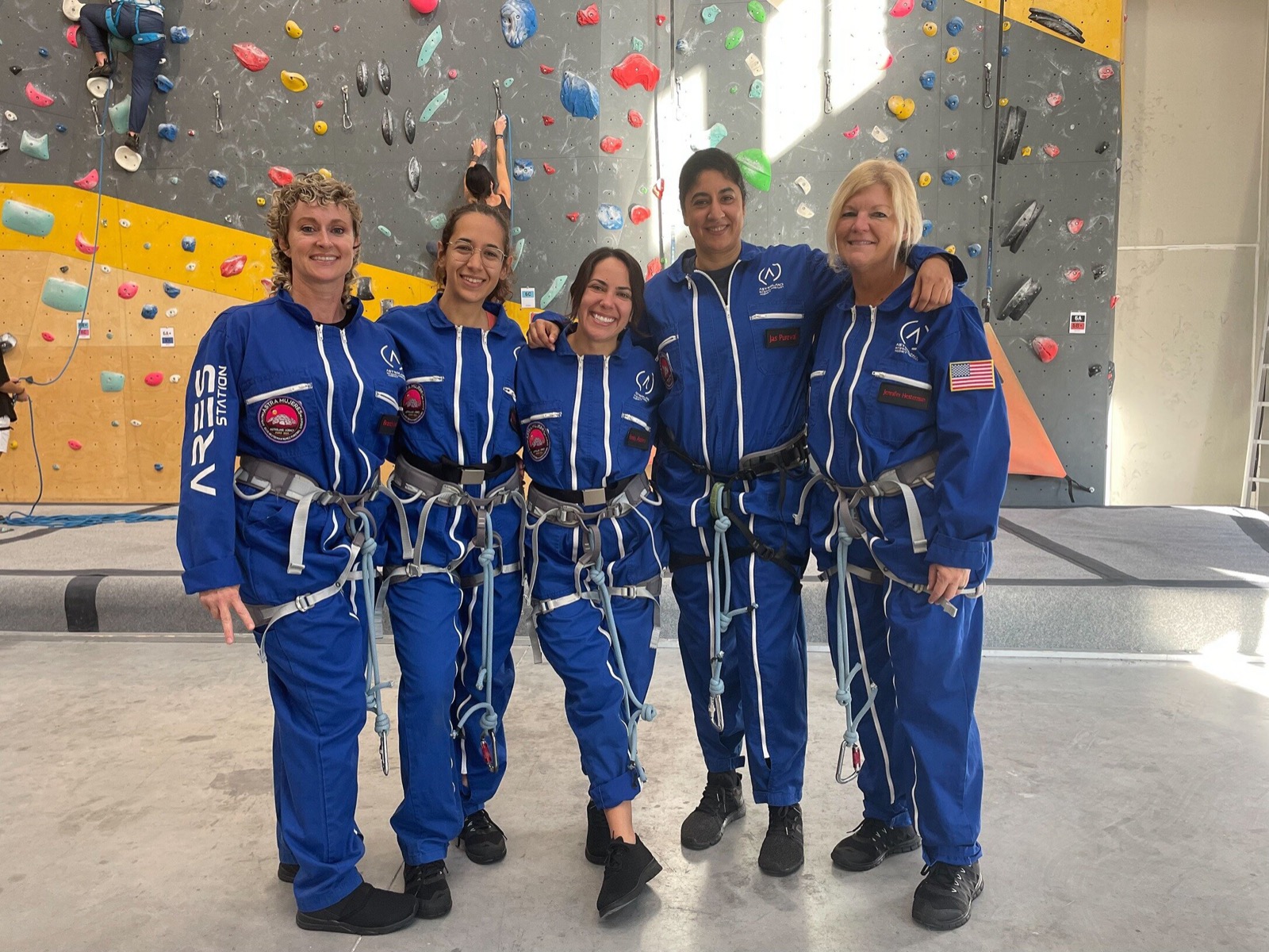STAR crew in blue flight suits